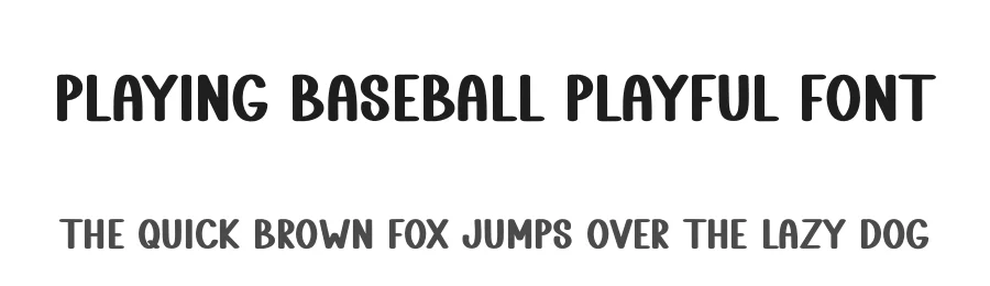 Playing Baseball Playful Font by freshtypeink — Display Font