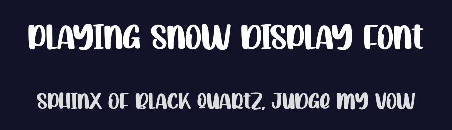 Playing Snow Display Font by creativeletter — Display Font — thumbnail 2