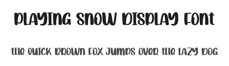 Playing Snow Display Font by creativeletter — Display Font