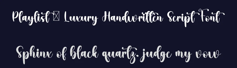 Playlist – Luxury Handwritten Script Font by freshtypeink — Script Handwritten Font — thumbnail 2