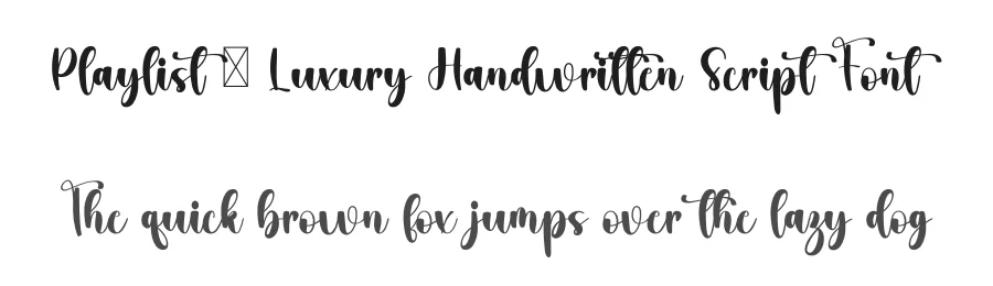 Playlist – Luxury Handwritten Script Font by freshtypeink — Script Handwritten Font