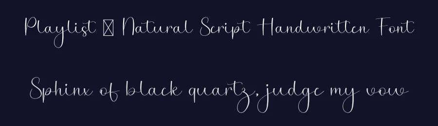 Playlist – Natural Script Handwritten Font by freshtypeink — Script Handwritten Font — thumbnail 2