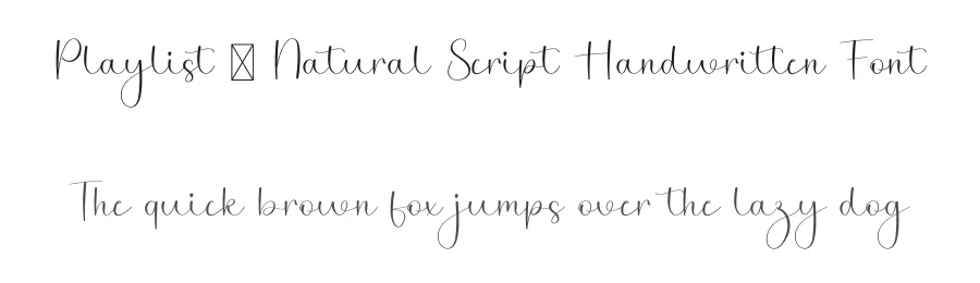 Playlist – Natural Script Handwritten Font by freshtypeink — Script Handwritten Font