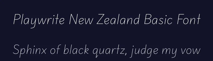 Playwrite New Zealand Basic Font by José Scaglione , TypeTogether , Veronika Burian — Display Font — thumbnail 2