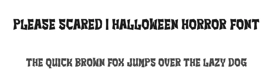 Please Scared | Halloween Horror Font