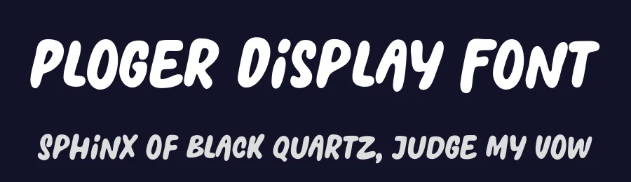 Ploger Display Font by Eko Bimantara — Display Font — thumbnail 2