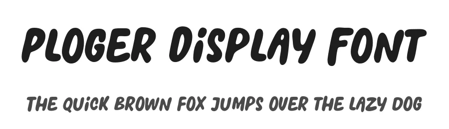 Ploger Display Font by Eko Bimantara — Display Font