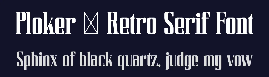 Ploker – Retro Serif Font by ErmediaStudio — Decorative Font — thumbnail 2
