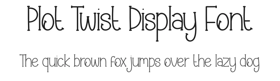 Plot Twist Display Font by creativeletter — Display Font