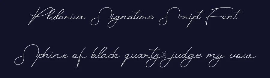 Plularius Signature Script Font by CalligraphyFonts.net — Script Handwritten Font — thumbnail 2