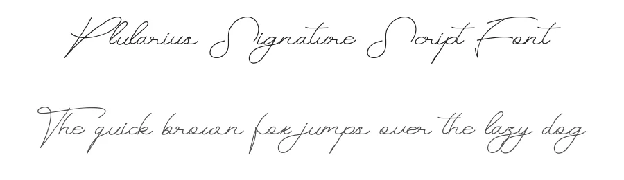 Plularius Signature Script Font by CalligraphyFonts.net — Script Handwritten Font
