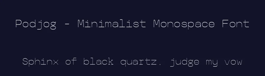 Podjog – Minimalist Monospace Font by Casloop Studio — Display Font — thumbnail 2