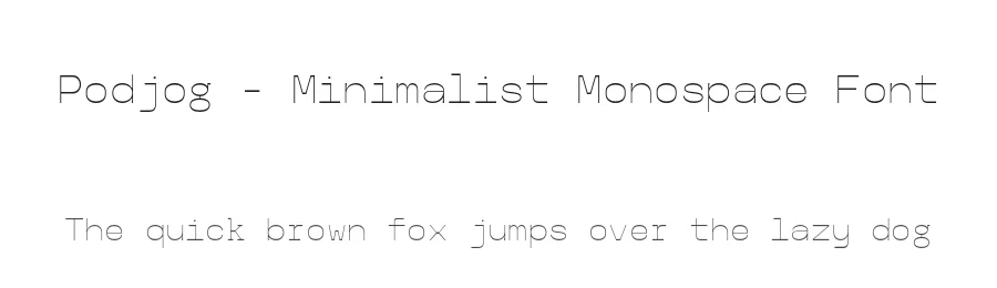 Podjog – Minimalist Monospace Font by Casloop Studio — Display Font