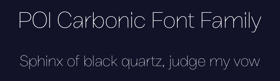 POI Carbonic Font Family by Felix Summ — Decorative Font — thumbnail 2