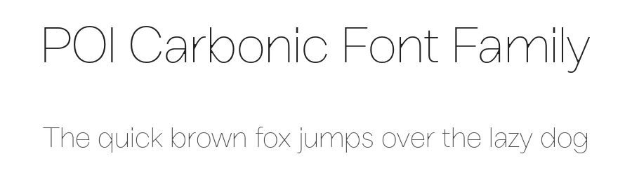 POI Carbonic Font Family by Felix Summ β Decorative Font