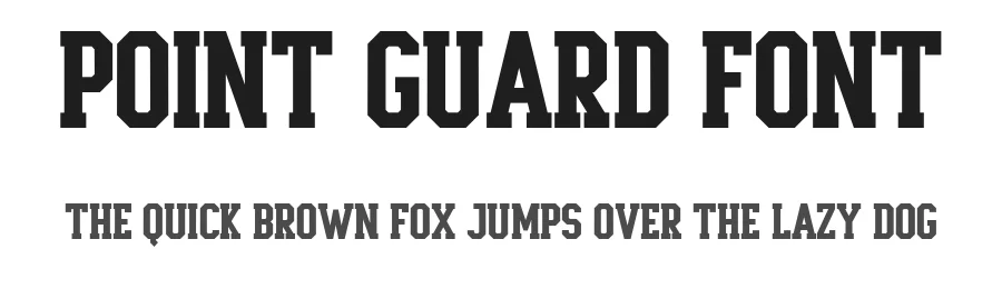 Point Guard Font by Sam Parrett — Slab Serif Font
