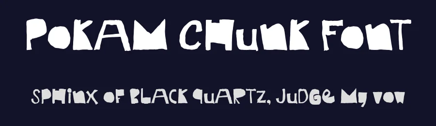 Pokam Chunk Font by idealeksis — Display Font — thumbnail 2