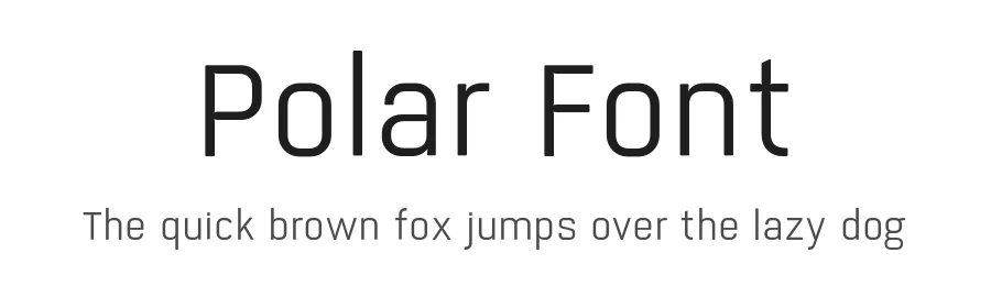 Polar Font by Daniel Uzquino — Sans Serif Font
