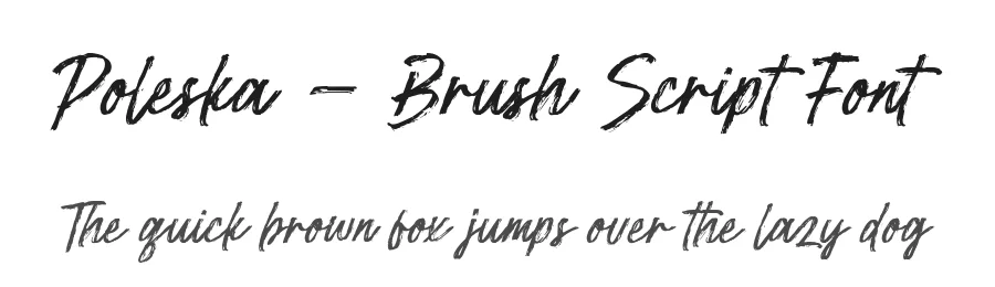 Poleska – Brush Script Font by Fikryal Studio — Script Handwritten Font