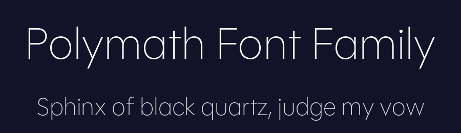 Polymath Font Family by James Edmondson — Sans Serif Font — thumbnail 2