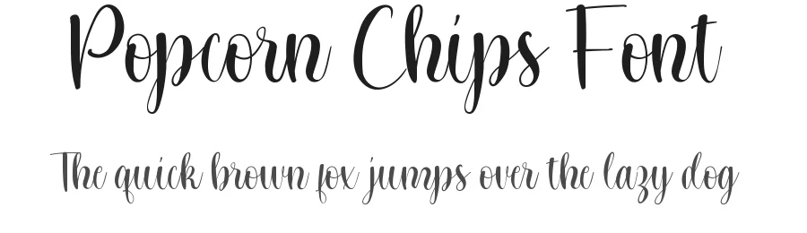 Popcorn Chips Font by CalligraphyFonts.net — Script Handwritten Font