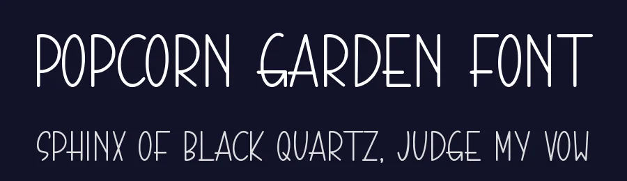 Popcorn Garden Font by qwrtype — Decorative Font — thumbnail 2