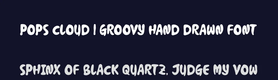 Pops Cloud | Groovy Hand Drawn Font by Gracetypestudio — Script Handwritten Font — thumbnail 2