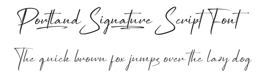 Portland Signature Script Font by noahtype — Script Handwritten Font