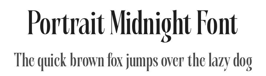 Portrait Midnight Font by timelesstype.co — Display Font