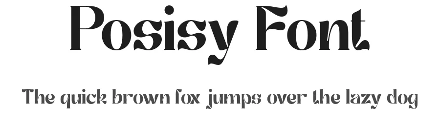 Posisy Font by Pikgura Type — Display Font