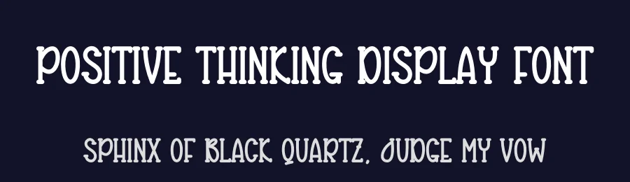 Positive Thinking Display Font by creativeletter — Display Font — thumbnail 2