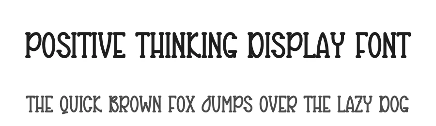 Positive Thinking Display Font by creativeletter — Display Font