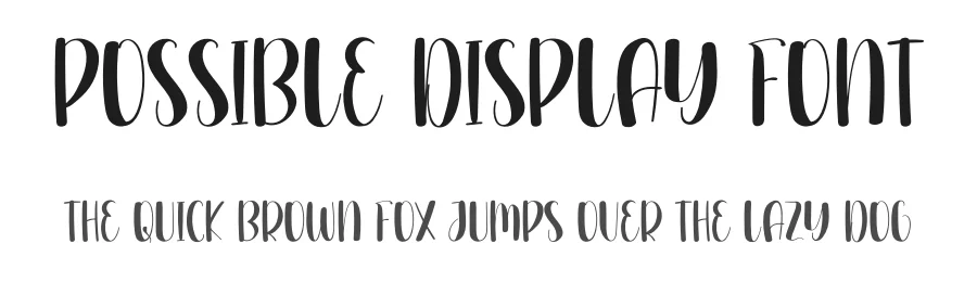 Possible Display Font by inermediaSTUDIO — Display Font