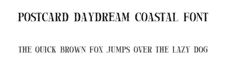 Postcard Daydream Coastal Font by Littlehand — Decorative Font