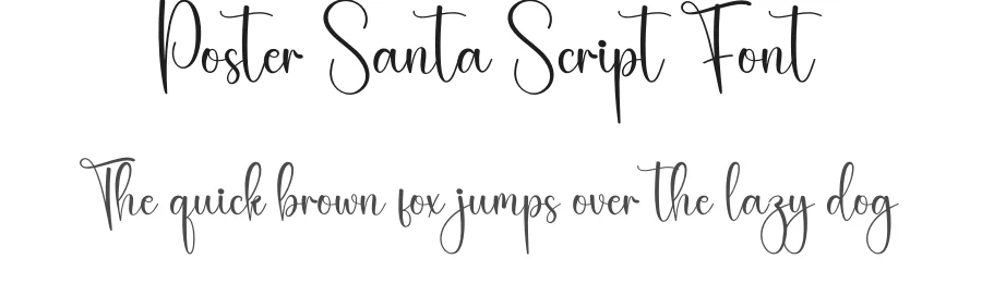 Poster Santa Script Font by creativeletter — Script Handwritten Font