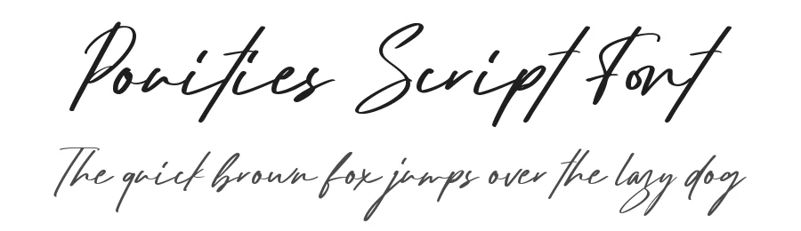 Pouities Script Font by Bartama Graphic — Script Handwritten Font