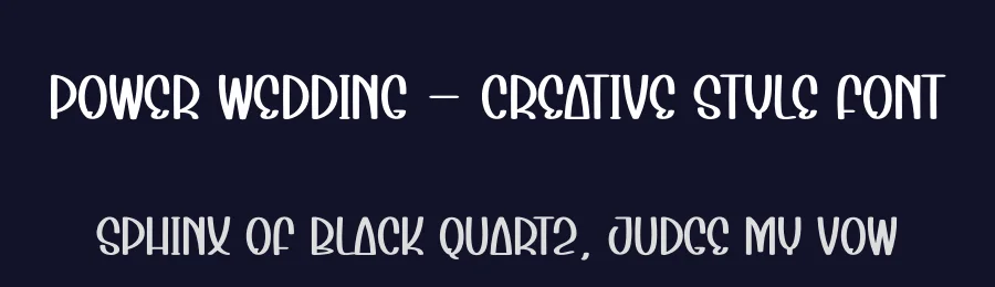 Power Wedding – Creative Style Font by andikastudio — Display Font — thumbnail 2