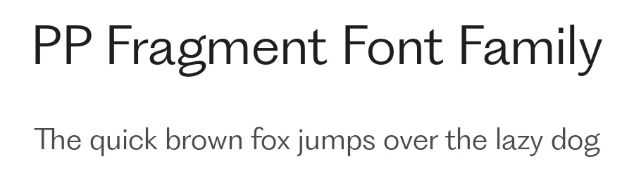 PP Fragment Font Family by Pangram Pangram — Sans Serif Font
