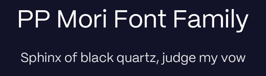 PP Mori Font Family by Pangram Pangram — Sans Serif Font — thumbnail 2