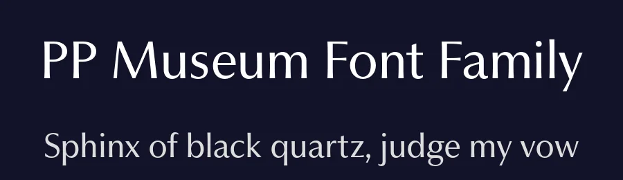 PP Museum Font Family by Pangram Pangram — Sans Serif Font — thumbnail 2