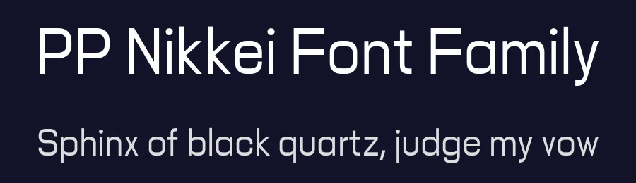 PP Nikkei Font Family by Pangram Pangram — Decorative Font — thumbnail 2