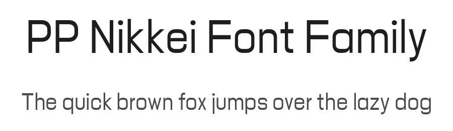 PP Nikkei Font Family by Pangram Pangram โ Decorative Font