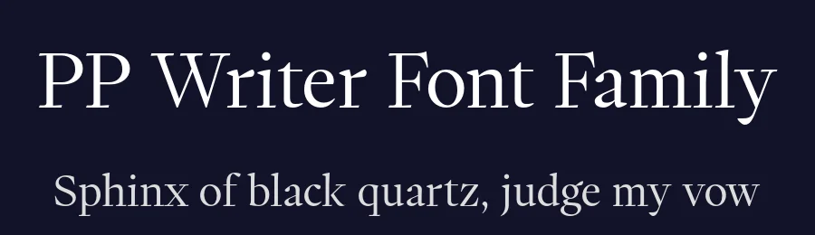 PP Writer Font Family by Pangram Pangram — Serif Font — thumbnail 2