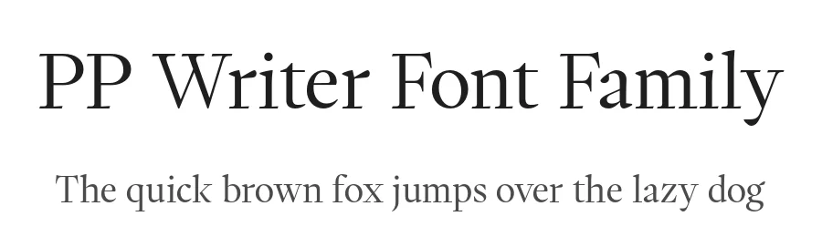 PP Writer Font Family by Pangram Pangram — Serif Font