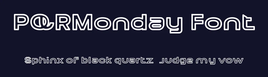 PQRMonday Font by ffeeaarr — Decorative Font — thumbnail 2