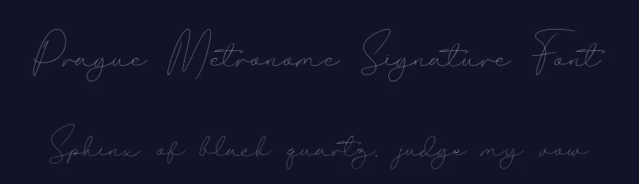 Prague Metronome Signature Font by 38.lineart — Script Handwritten Font — thumbnail 2
