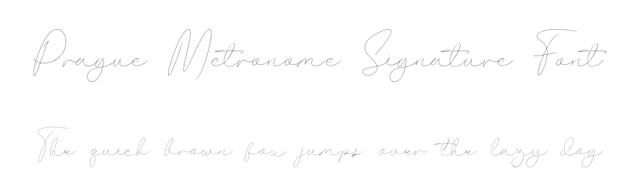 Prague Metronome Signature Font by 38.lineart — Script Handwritten Font