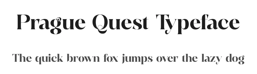 Prague Quest Typeface by timelesstype.co — Display Font