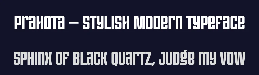 Prahota – Stylish Modern Typeface by Objectype Studio — Sans Serif Font — thumbnail 2