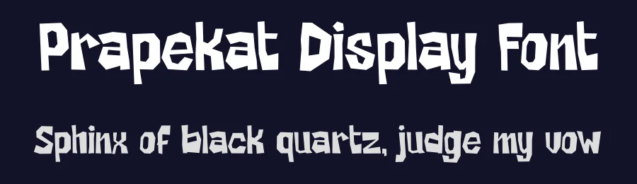 Prapekat Display Font by Tokokoo — Display Font — thumbnail 2